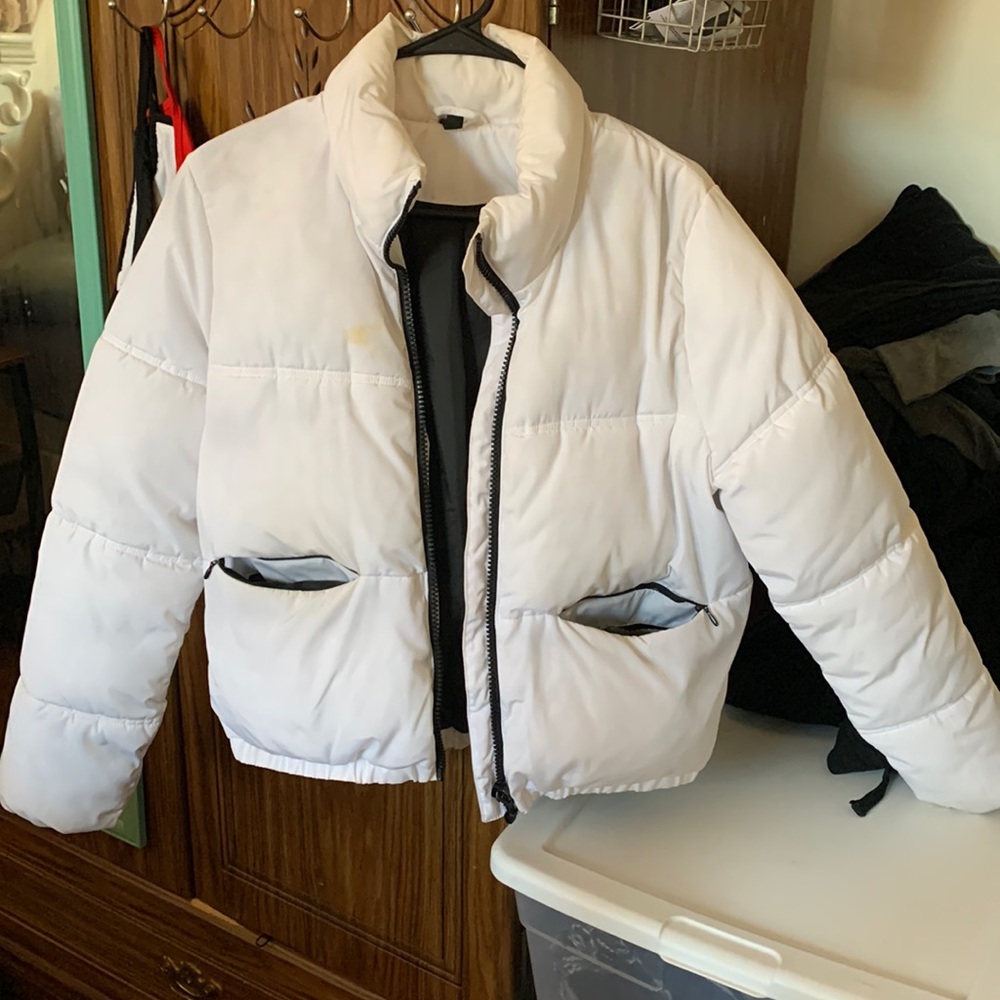 White H&M Puffer Coat